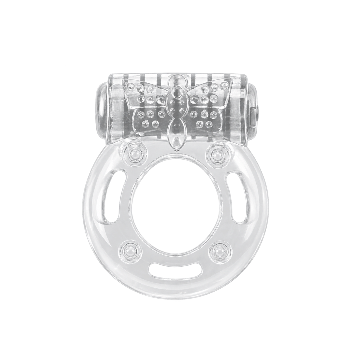 Anel Peniano Com Vibração e Estimulador de Clítoris com Textura Estimuladora | Disponível em 6 Cores - 3