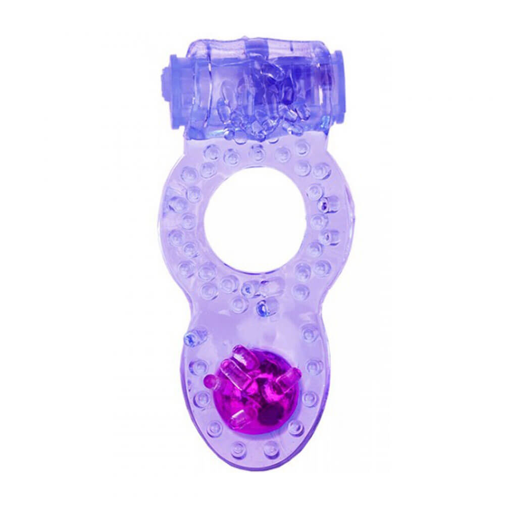 Anel Peniano com Mini Cápsula Vibratória, Estimulador de Clítoris, Cerdas e Pérola | Disponível em 5 Cores - 4