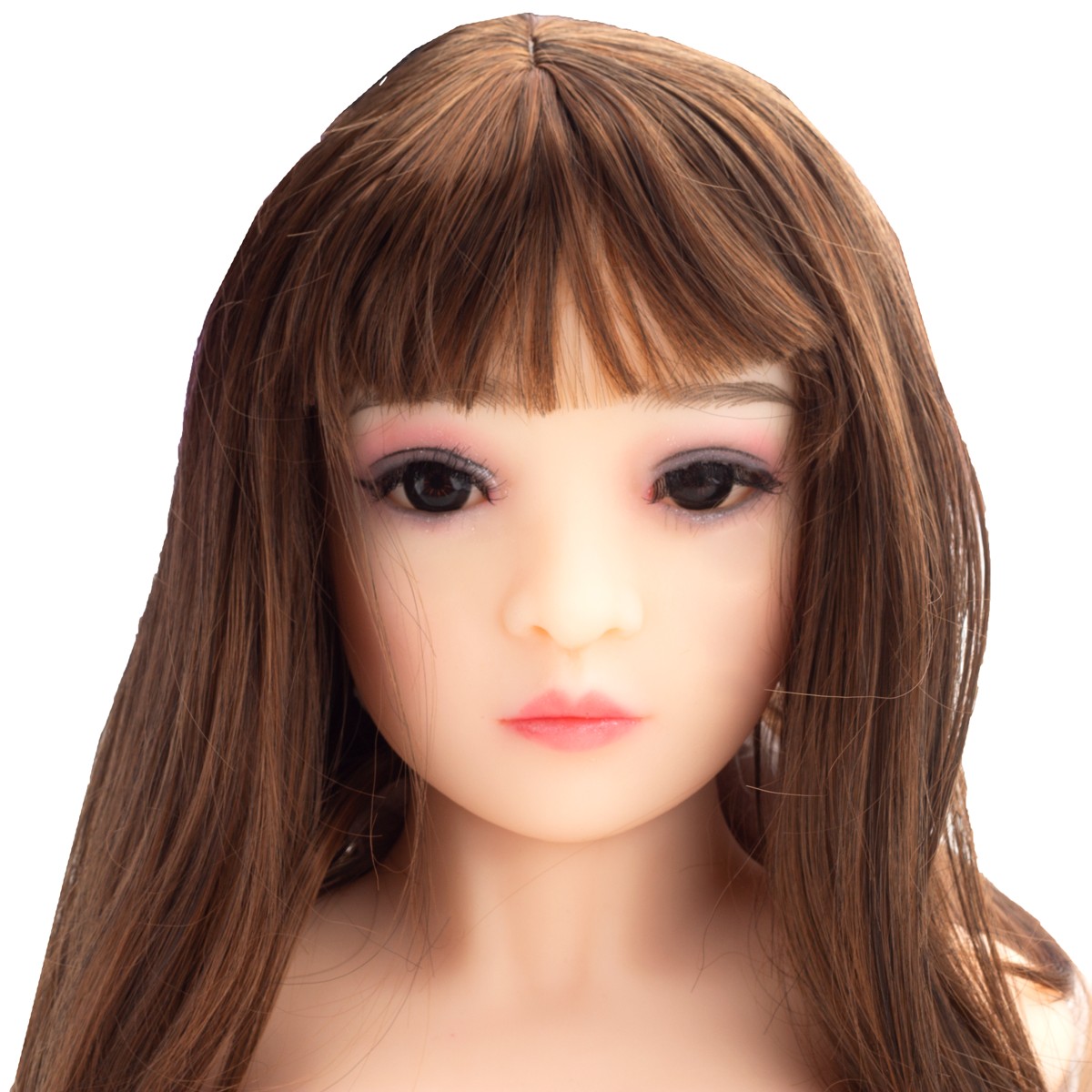 Anne - Boneca Meio Corpo em TPE com Pele Branca, Cabelo Longo, Olhos Castanhos, Seios Médios - 7.200 kg e 61 cm - 2