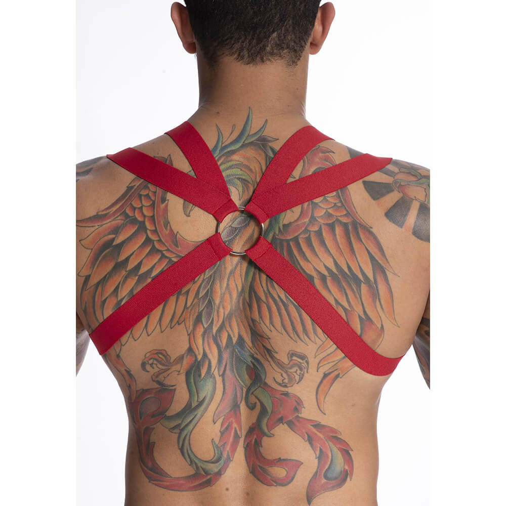 Arreio Harness em Elástico Entrelaçado com Argolas e Ilhós - Steves Designer | Disponível em 3 Cores - 6