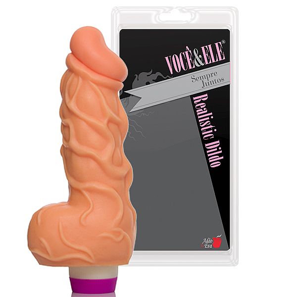 Big Boss - Pênis Realístico em PVC com Vibrador Multivelocidade e Escroto e Resistente à Água - 13,4 x 5 cm | Cor: Bege - 1