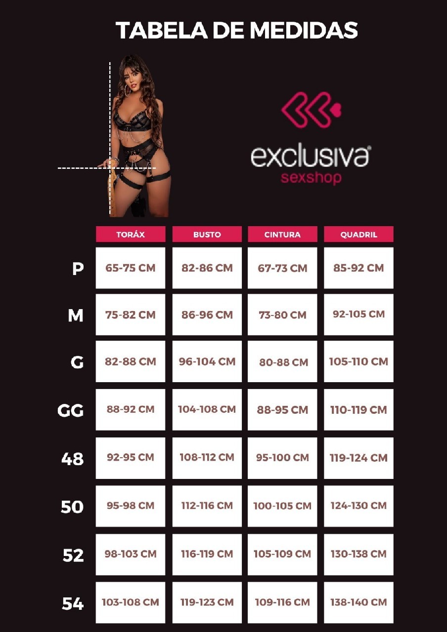 Body com Detalhes em Renda, Bojo, Luvas e Máscara Tiazinha - Exclusiva Lingerie | Disponível em 4 Tamanhos - 5