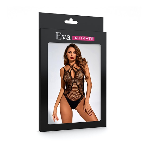 Body em Malha Arrastão com Decote Trabalhado no Colo e Costas - Eva Intimate | Tamanho Único - 2