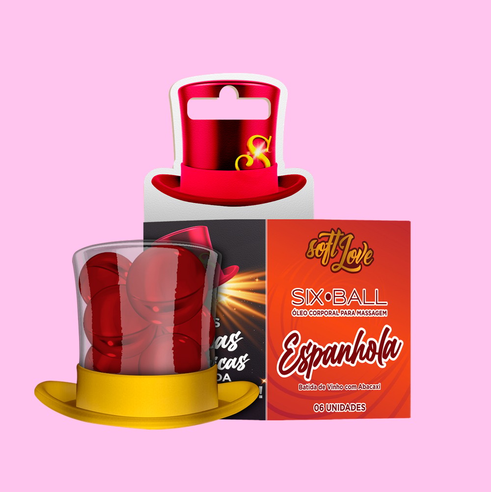 Bolinhas Explosivas Lubrificantes e Beijáveis - Soft Love Sixball | 6 unidades | Disponível em 9 Sabores - 2