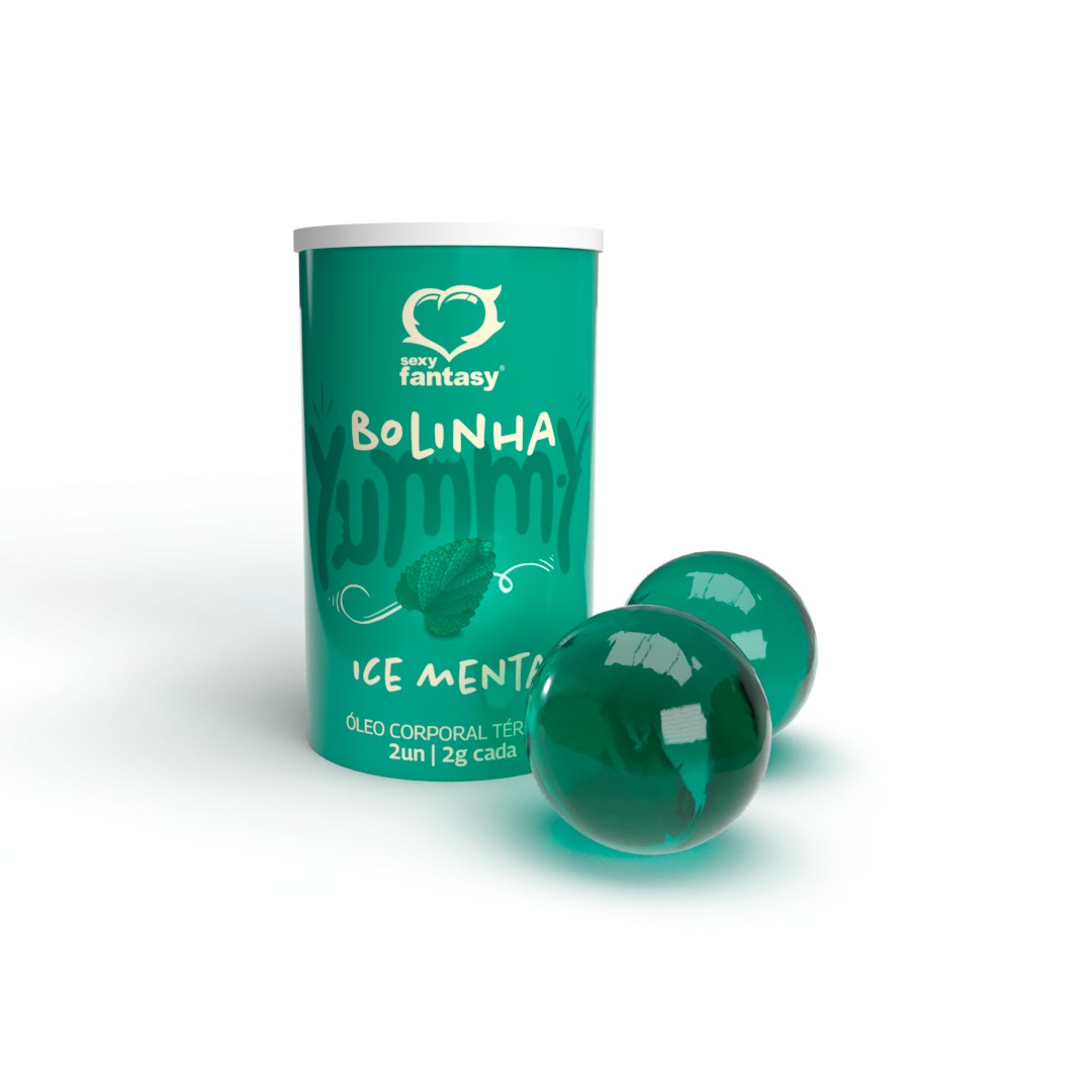 Bolinhas Explosivas com Óleo Beijável e Efeito Ice - Sexy Fantasy Yumm.y | 2 Unidades | Disponível em 3 Sabores - 3