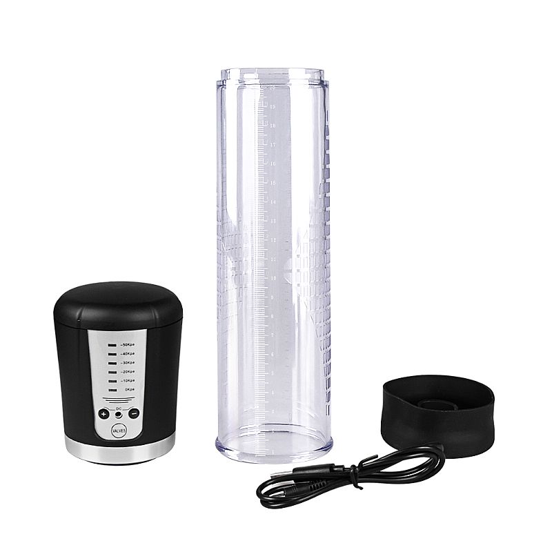 Bomba Peniana Automática Super Forte Recarregável com Vibração e 5 Níveis de Intensidade - Sexy Import | 20 x 5,7 cm | Cor: Preto - 2