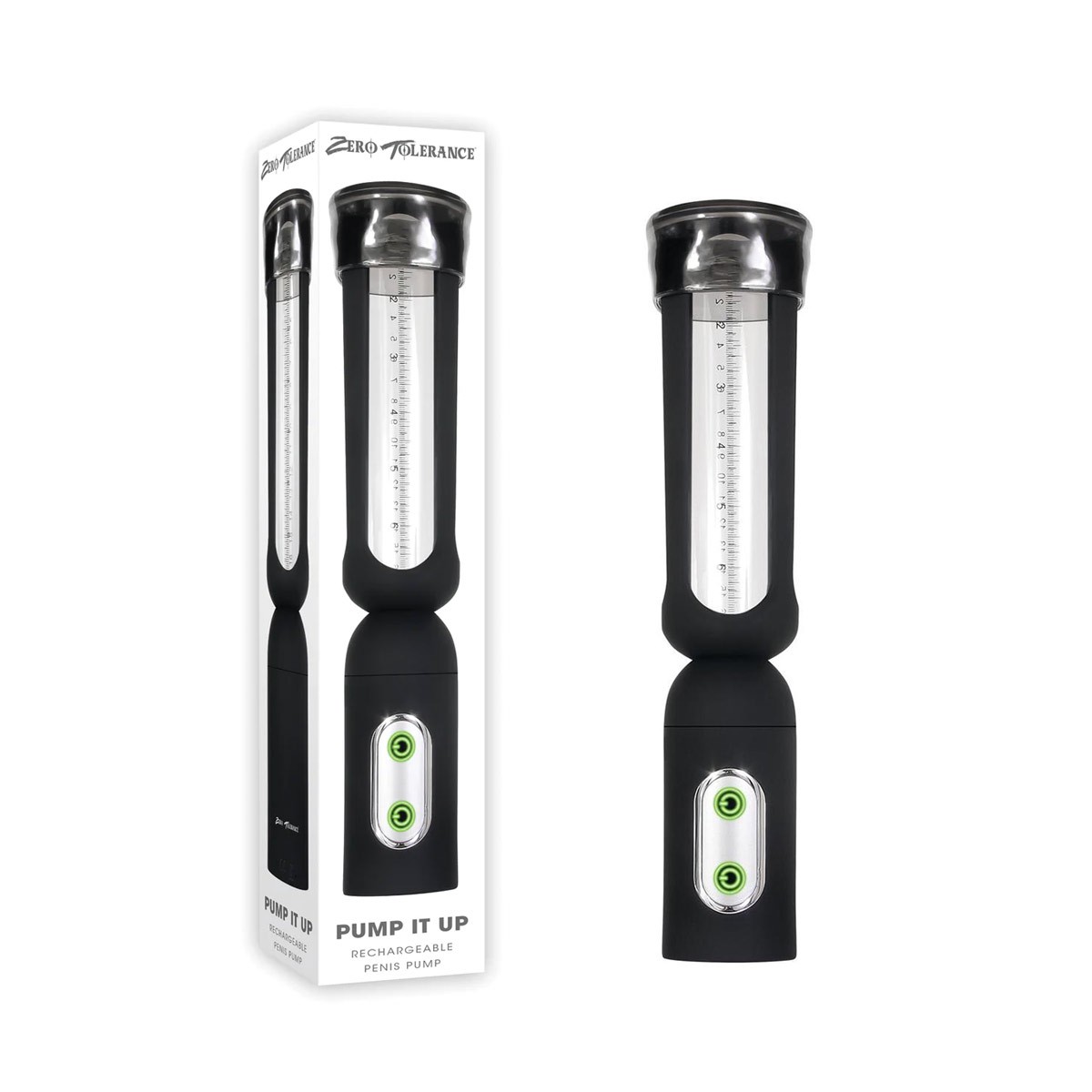 Bomba Peniana Elétrica Recarregável com 4 Modos de Sucção e Botão de Descompressão do Ar - Zero Tolerance Pump It Up | 17,8 x 3,7 cm - 6