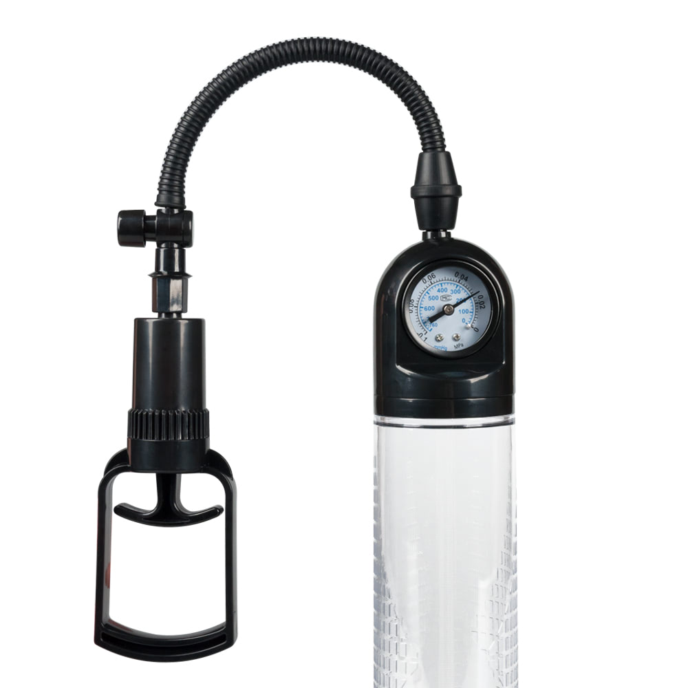Bomba Peniana Manual com Manopla de Bombeamento Manômetro de Pressão - Penis Pump PowerUp | 20 x 2,2 cm - 5