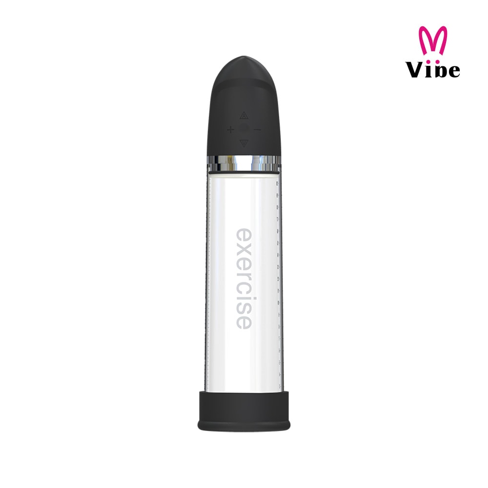 Bomba Peniana Recarregável Elétrica com 4 Modos de Sucção e Anel em Silicone - Penis Pump - 30,9 x 7,6 cm - 3