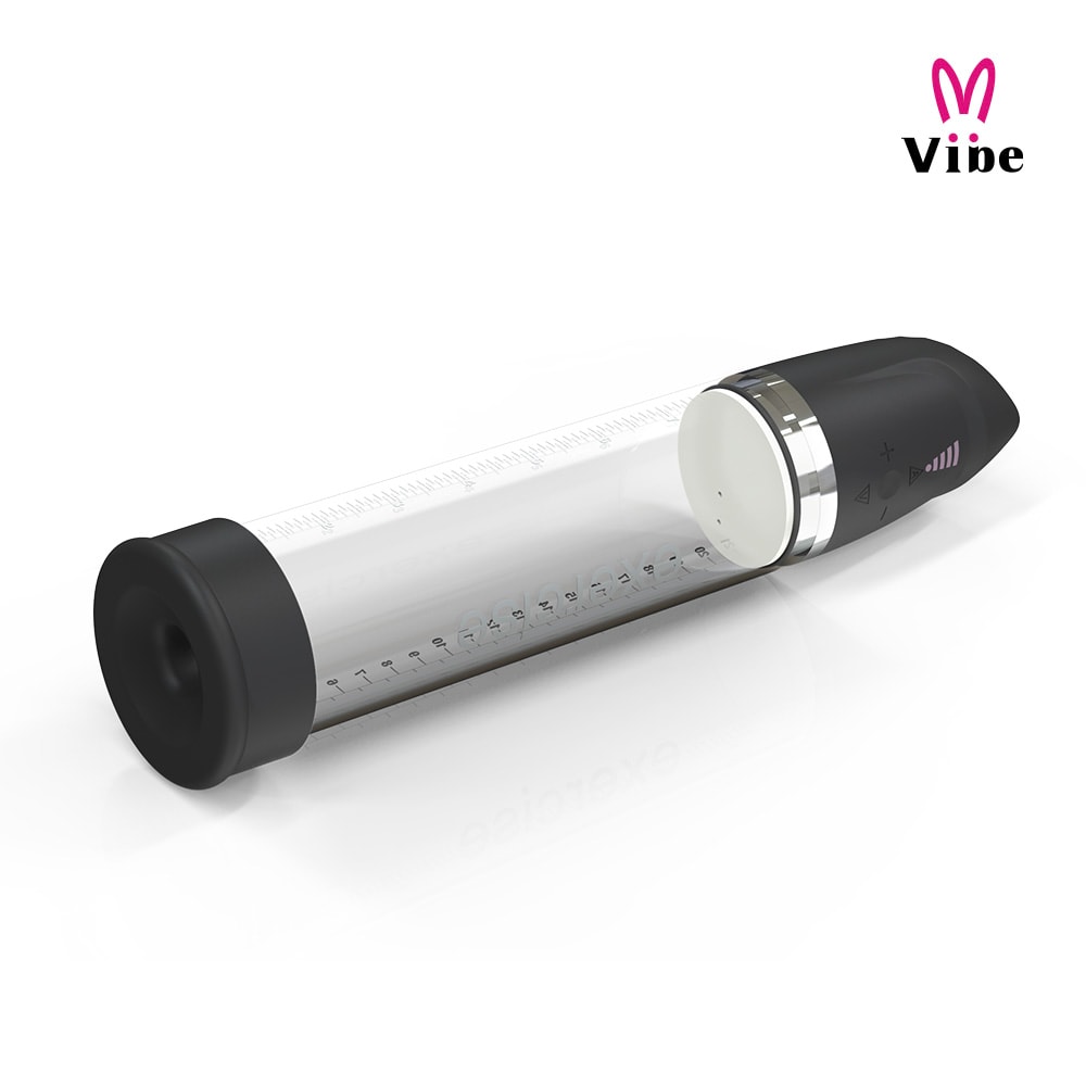 Bomba Peniana Recarregável Elétrica com 4 Modos de Sucção e Anel em Silicone - Penis Pump - 30,9 x 7,6 cm - 6