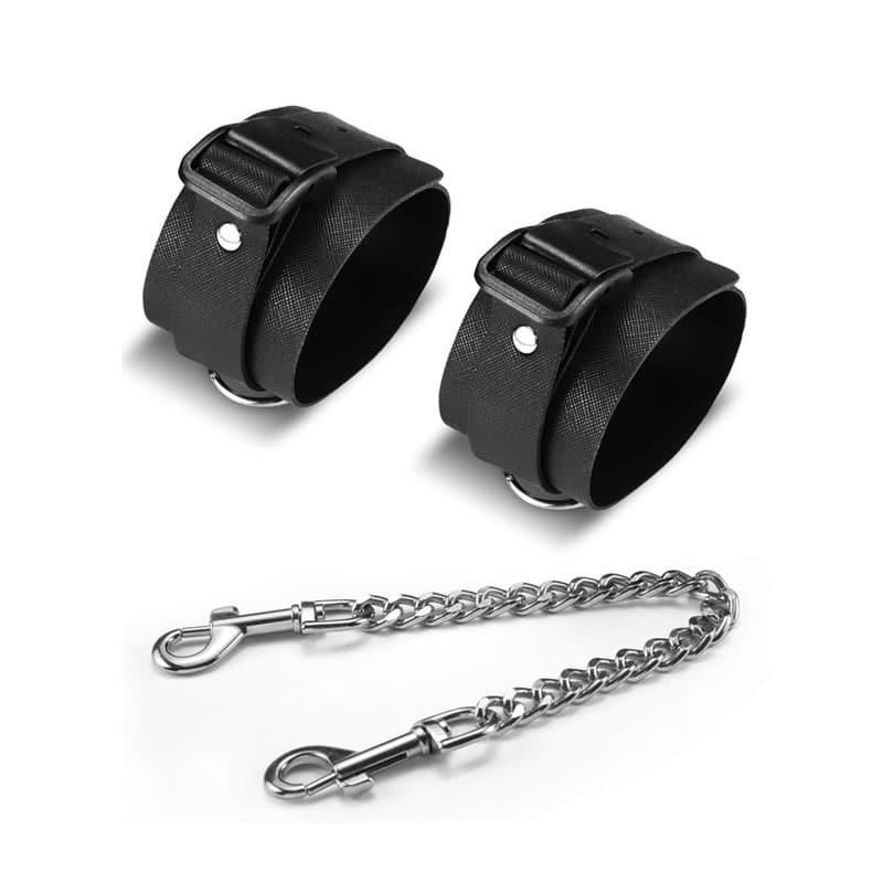 Kit Bondage com 9 Itens em Couro e Metal Leve - Bondage Kits | Cor: Preto - 6