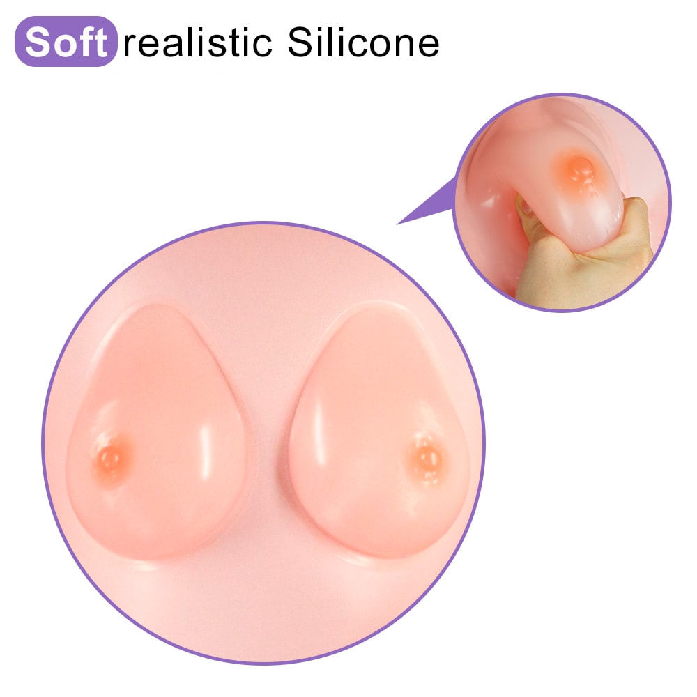 Boneca Inflável com Seios em Silicone, Rosto em PVC, Cabelo, e 2 Canais Penetráveis em TPE - LoveToy Horny Boobie Marilyn - 2