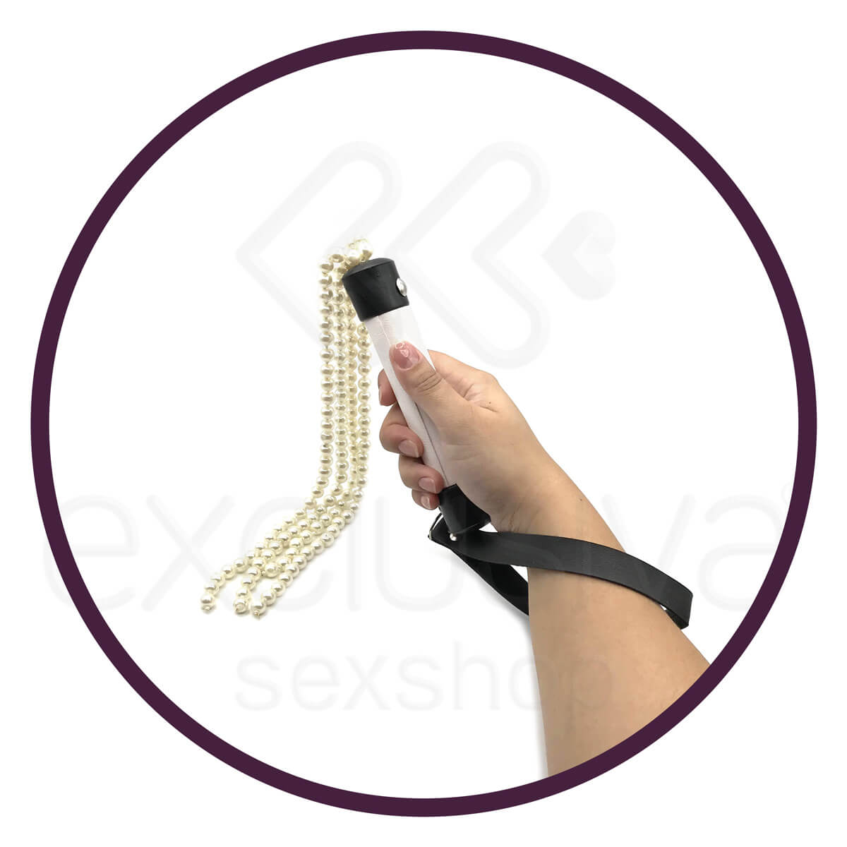 Chicote Luxo com Tiras de Pérolas - Brasil Fetiche | Disponível em 6 Cores - 6
