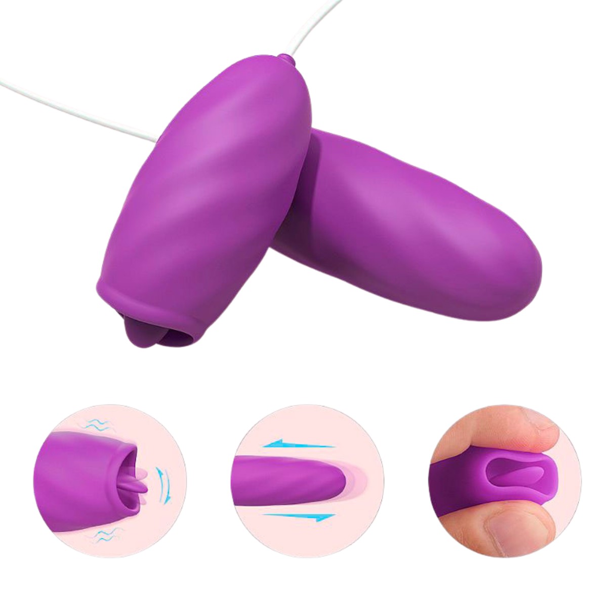 Estimulador de Clítoris e Bullet em Silicone com Controle Remoto, 9 Modos de Vibração e Recarregável - S-Hande Lycoris | Disponível em 2 Cores - 11