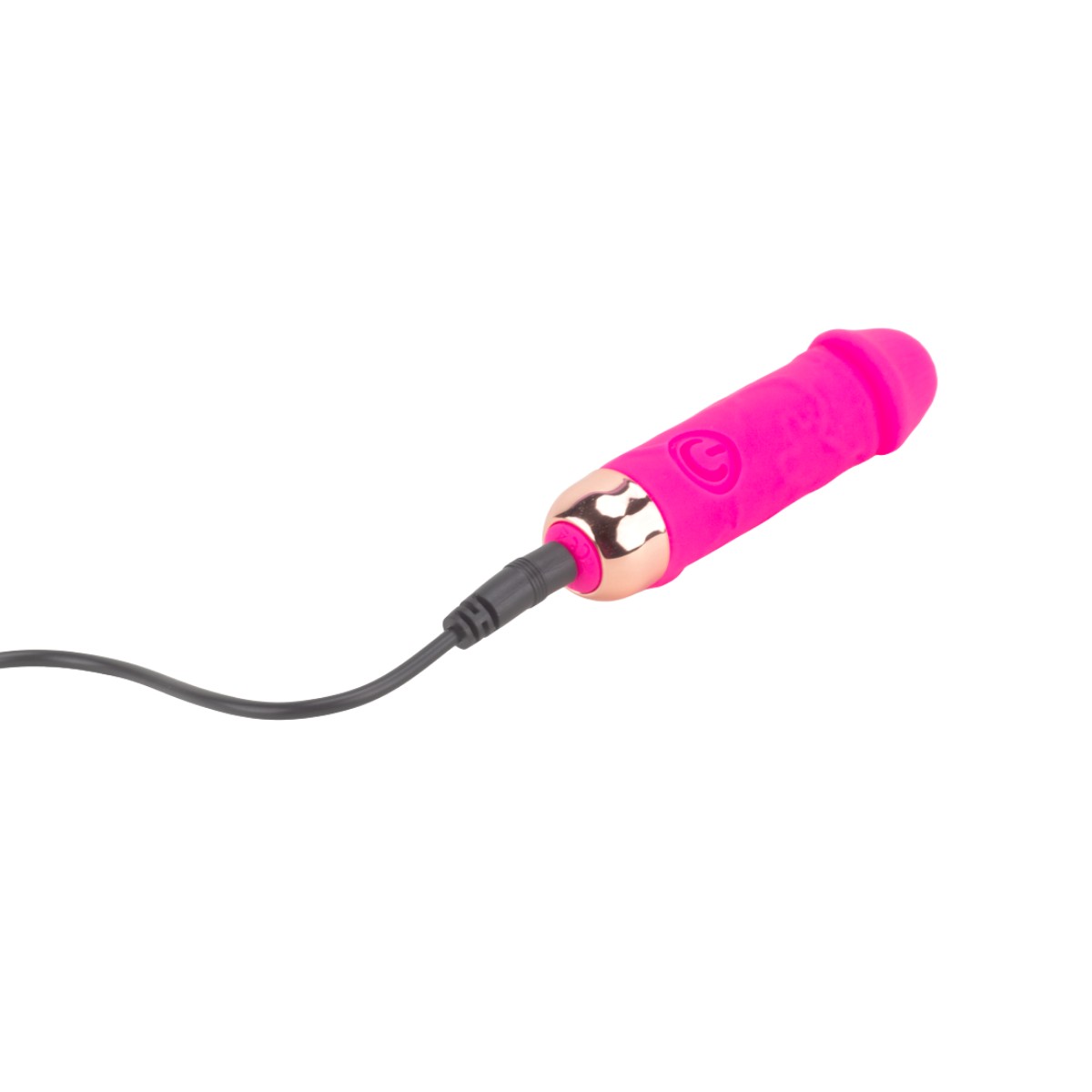 Bullet em Formato de Mini Pênis com Glande e Escroto em Silicone com 10 Modos de Vibrações e Recarregável - Adão & Eva | 7,3 x 2,4 cm - 4