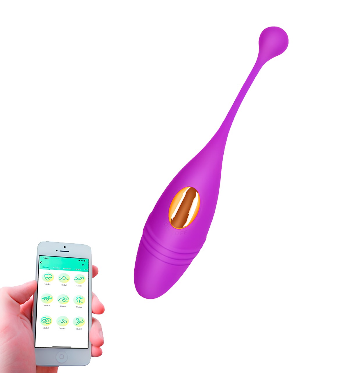 Bullet Massageador Recarregável em Silicone com 9 Modos de Vibrações e Controle Via Aplicativo - Pleasure Dreams | 15,5 x 3,1 cm | Disponível em 2 Cores - 1