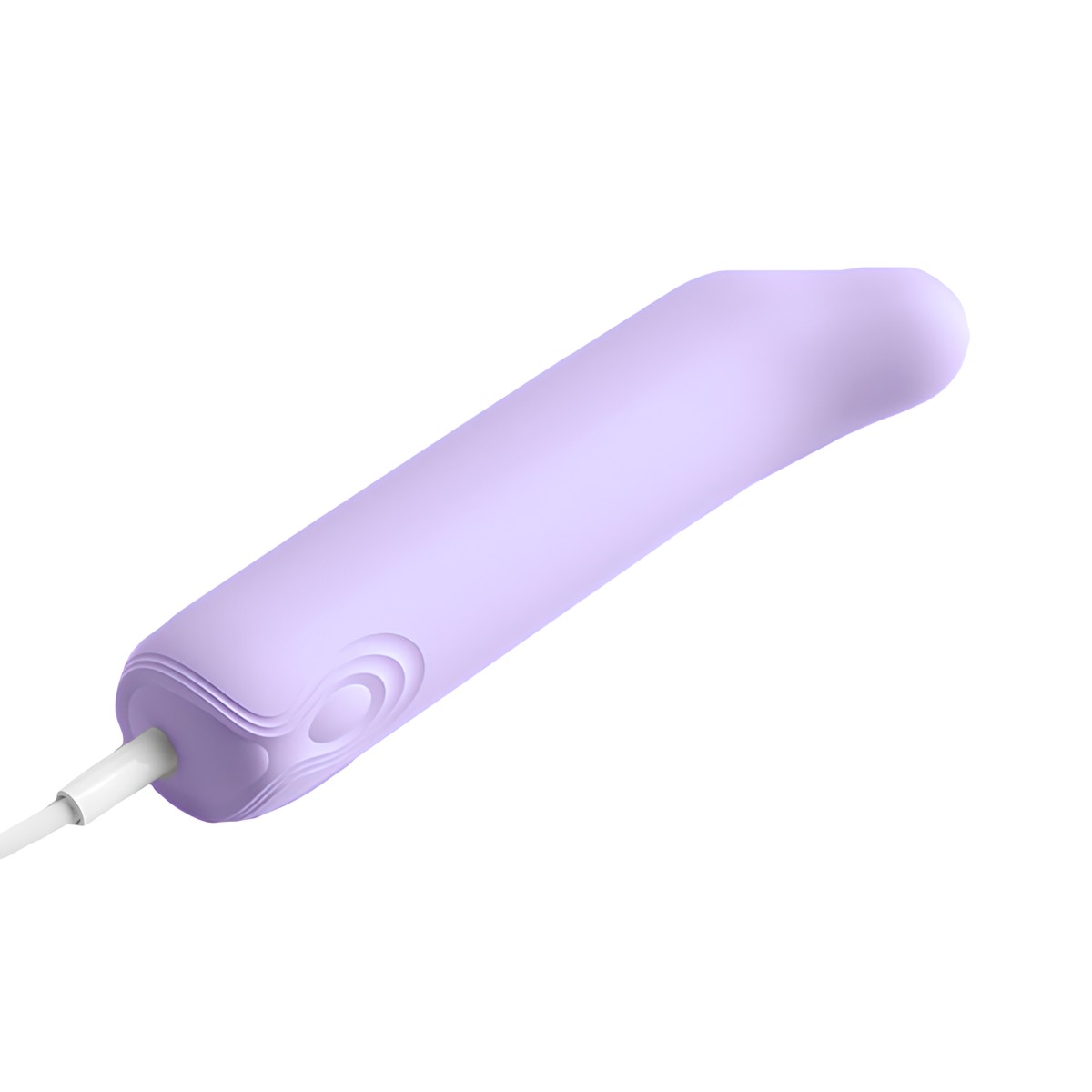 Bullet com Ponta Curvada em Silicone Aveludado, 10 Modos de Vibrações e Cabo USB - Has Love | 10 x 2,7 cm - 3