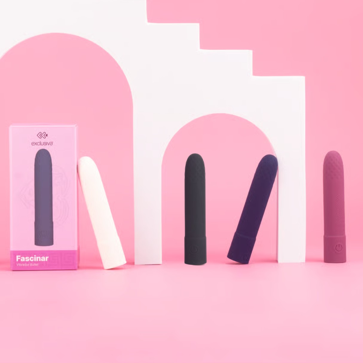 Bullet em Silicone Macio com 10 Modos de Vibração e Recarregável - Exclusiva Fascinar | 9,5 x 1,8 cm | Disponível em 4 Cores - 2