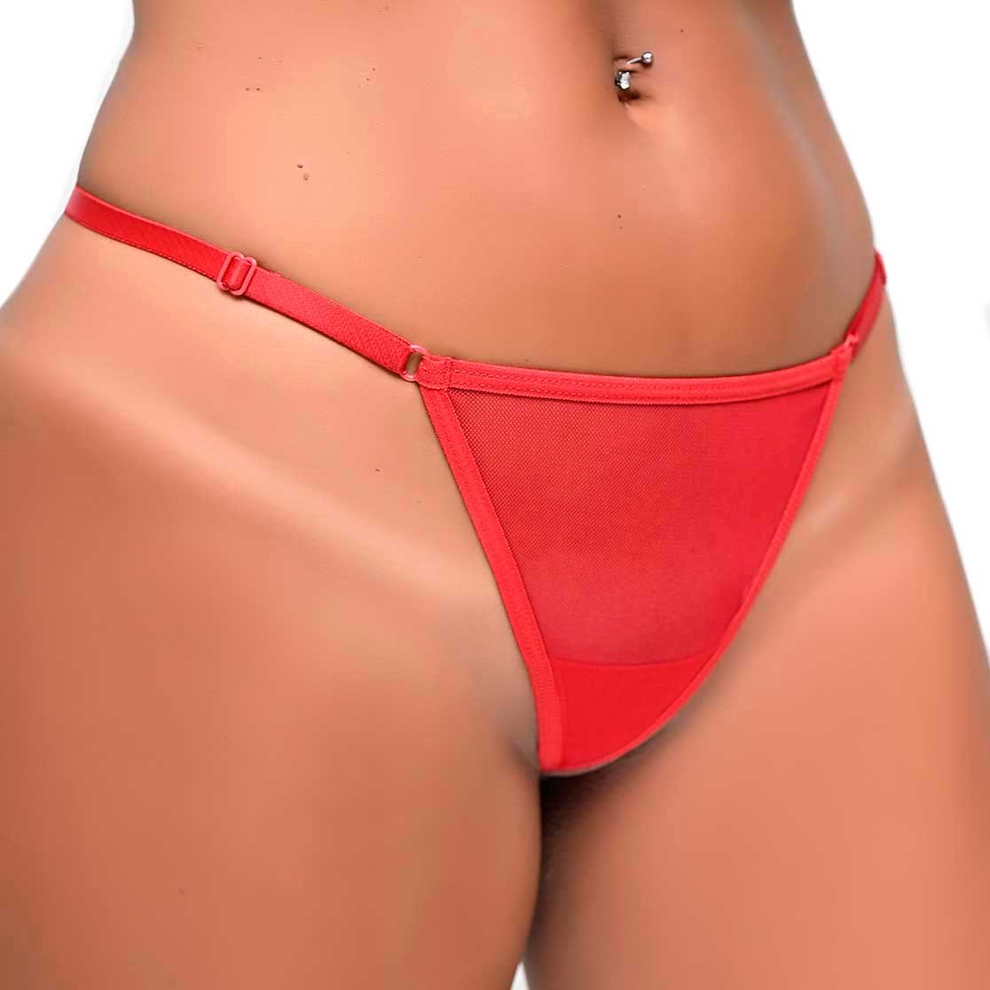 Calcinha Fio Dental em Tule com Frase - Exclusiva Lingerie | Tamanho Único | Disponível em 2 Cores e 16 Frases - 1