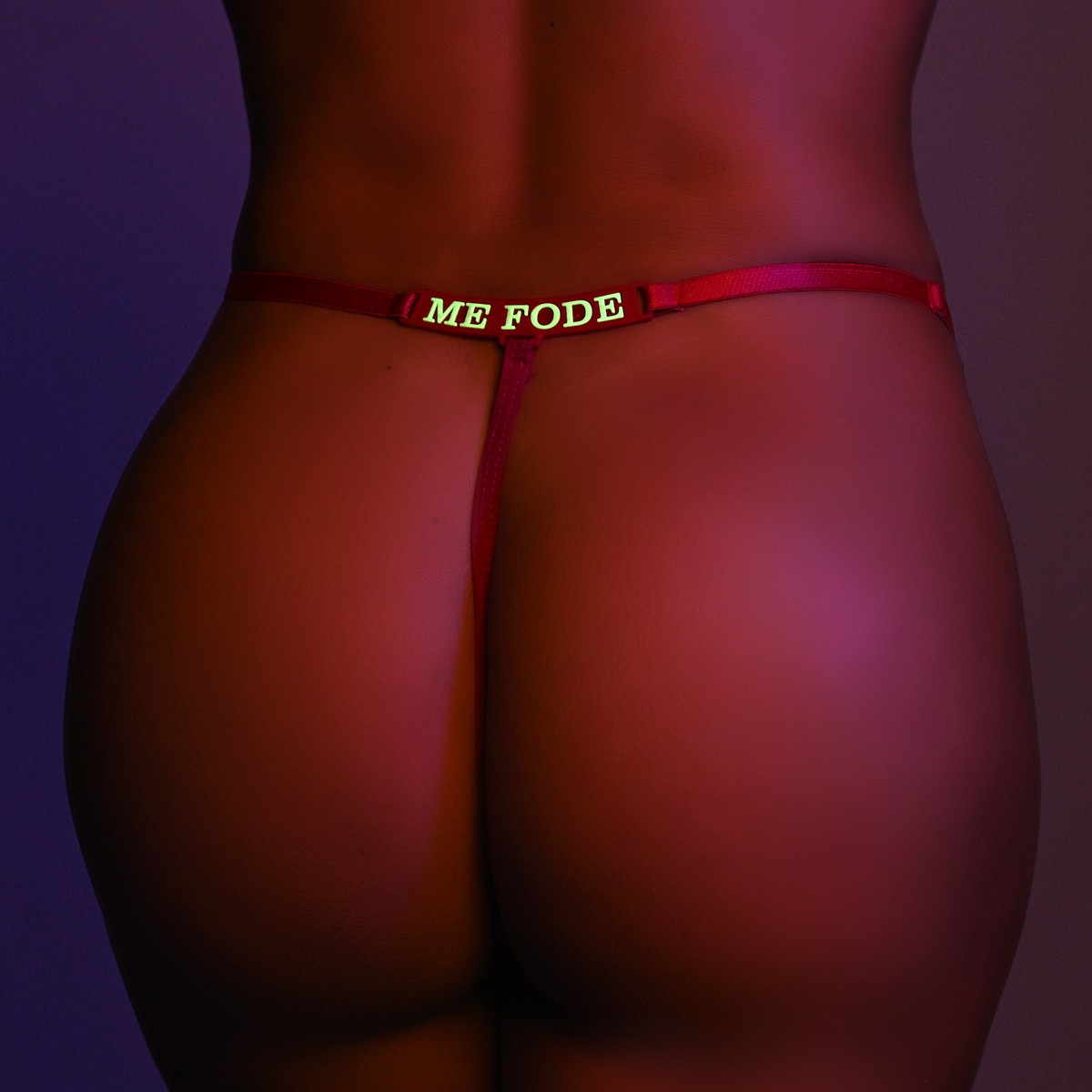 Calcinha Fio Dental em Tule que Brilha no Escuro - Exclusiva Lingerie | Tamanho Único | Disponível em 6 Cores e 31 Frases - 129