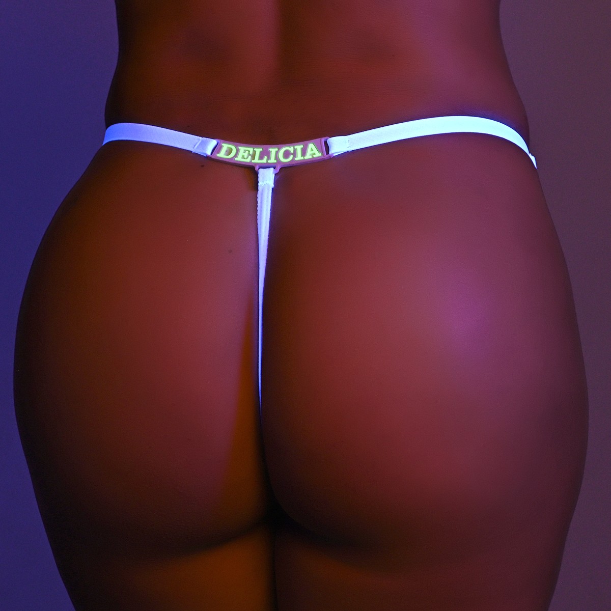Calcinha Fio Dental em Tule que Brilha no Escuro - Exclusiva Lingerie | Tamanho Único | Disponível em 6 Cores e 31 Frases - 67