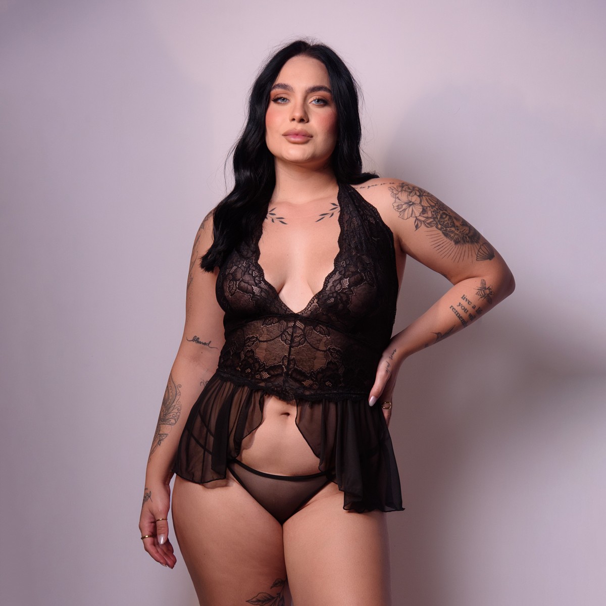 Camisola Rendão - Exclusiva Lingerie | Disponível em 3 Cores 2 Tamanhos Plus Size - 3
