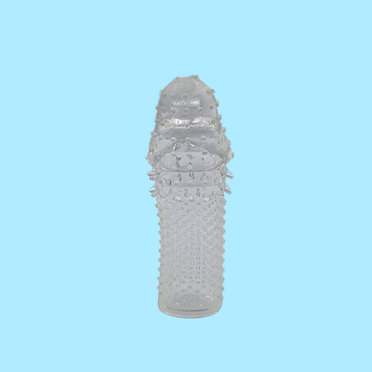 Capa Peniana Expansora em Silicone Transparente com Cerdas Estimuladoras e Preenchimento Interno - Sexy Fantasy | 12 x 2,7 cm - 2
