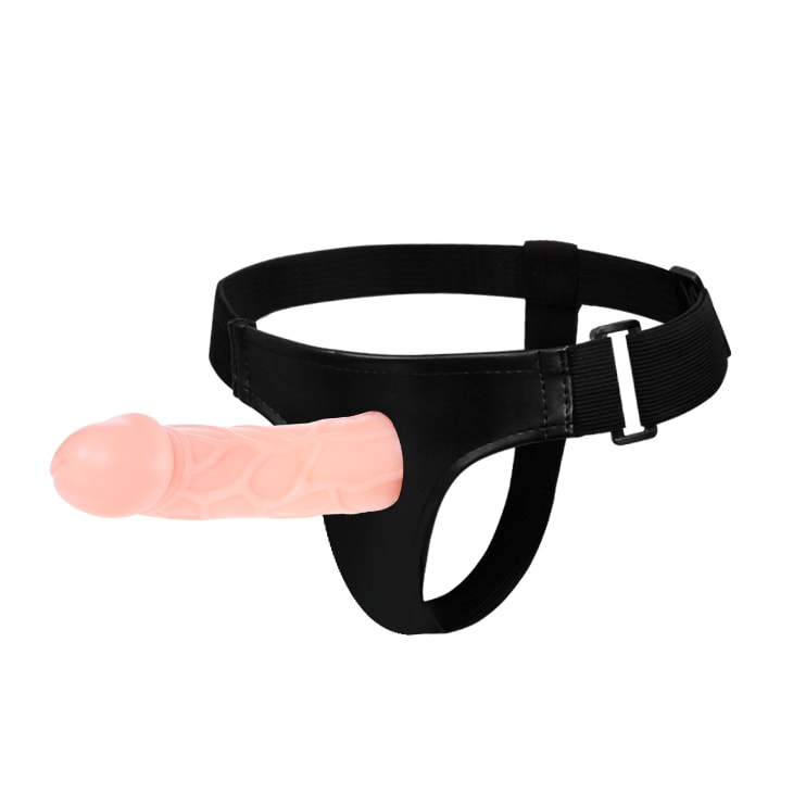 Capa Peniana em Forma de Pênis Realístico em PVC com Cinta Regulável - Baile Jessica Strap On | 9,5 x 2,5 cm - 3