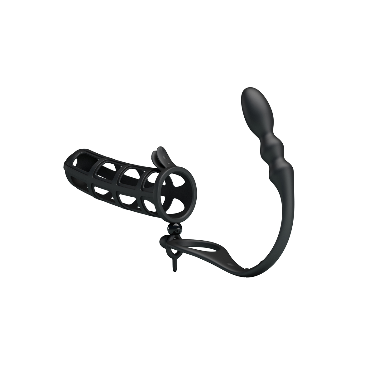 Capa Peniana Vazada em SiIicone com Plug Anal - Pretty Love Hercules Penis Sheath | 11,5 x 3,5 cm - 3