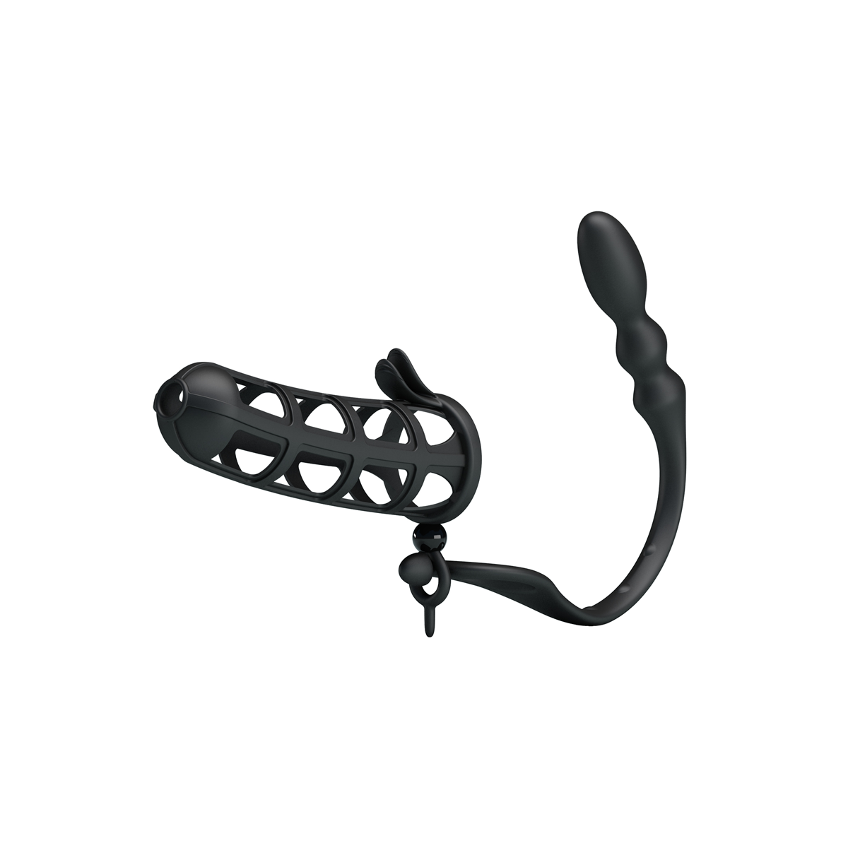 Capa Peniana Vazada em SiIicone com Plug Anal - Pretty Love Hercules Penis Sheath | 11,5 x 3,5 cm - 4