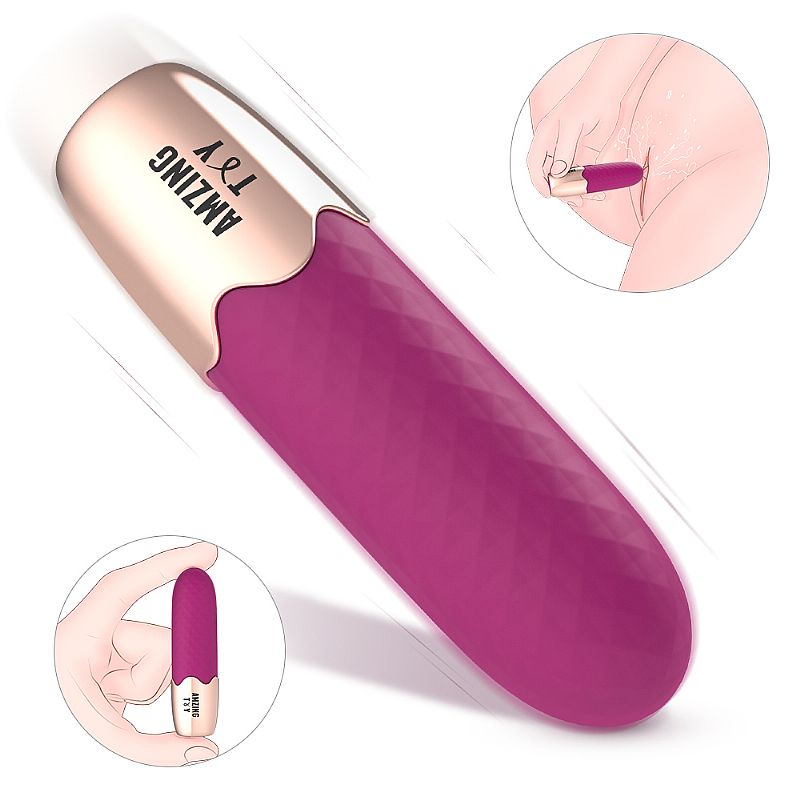 Cápsula Vibratória com 9 Modos de Vibração, Recarregável - S-Hande Candice | 8,2 x 2,3 cm | Disponível em 2 Cores - 2