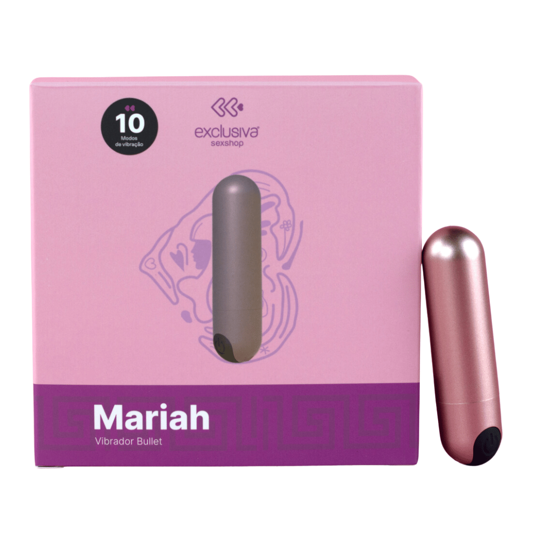 Cápsula Vibratória em ABS com 10 Modos de Vibração e Recarregável - Exclusiva Mariah | 9 x 1,8 cm | Disponível em 3 Cores - 2