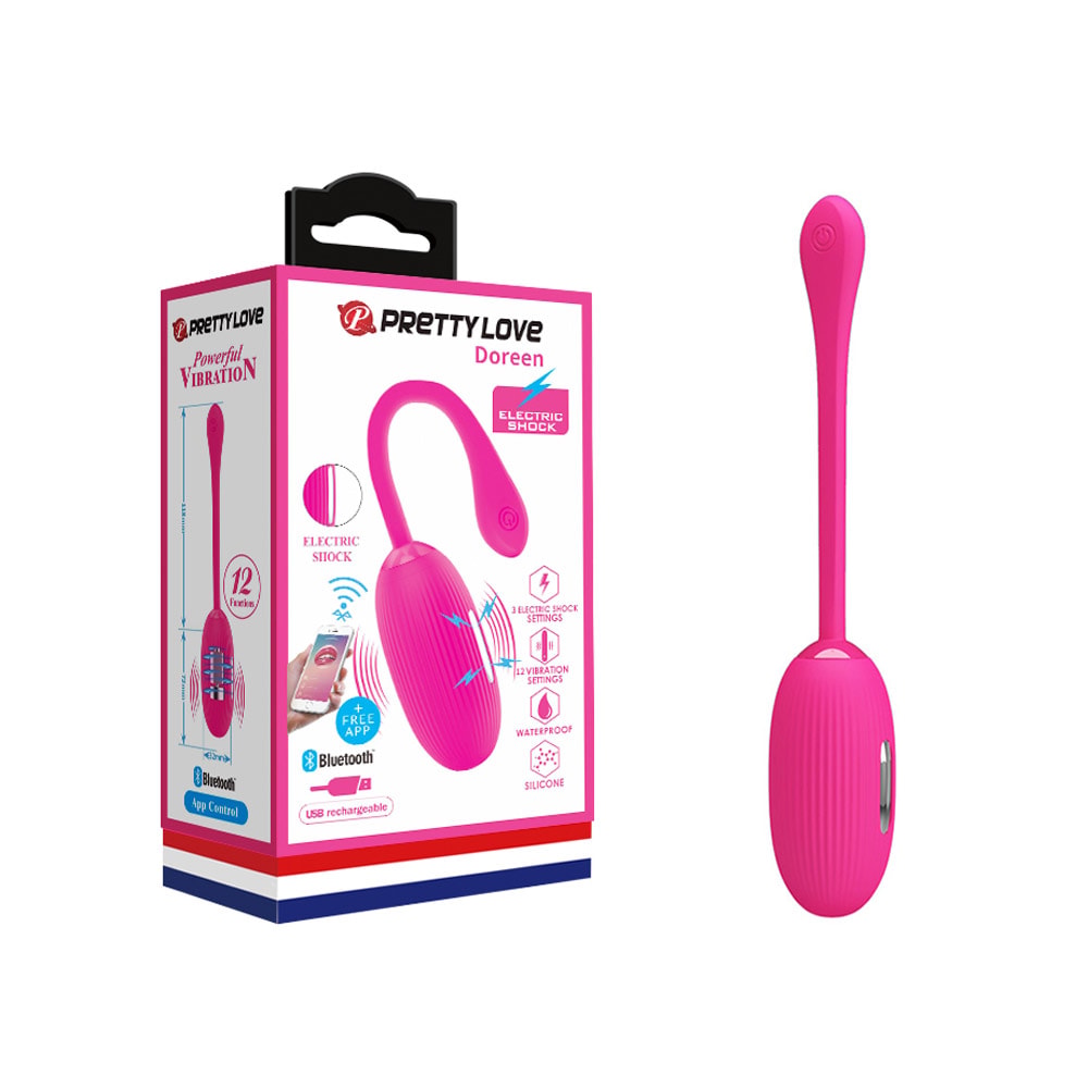 Cápsula Vibratória em Silicone com 12 Modos de Vibração, 3 Intensidades de Choque e Controle via App  - Pretty Love Doreen | 7,2 x 3,3 cm | Disponível em 2 Cores - 3