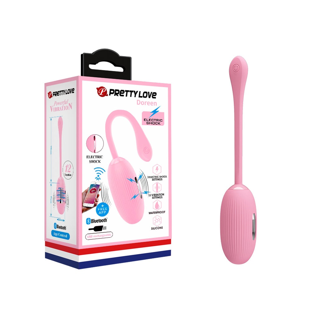 Cápsula Vibratória em Silicone com 12 Modos de Vibração, 3 Intensidades de Choque e Controle via App  - Pretty Love Doreen | 7,2 x 3,3 cm | Disponível em 2 Cores - 11