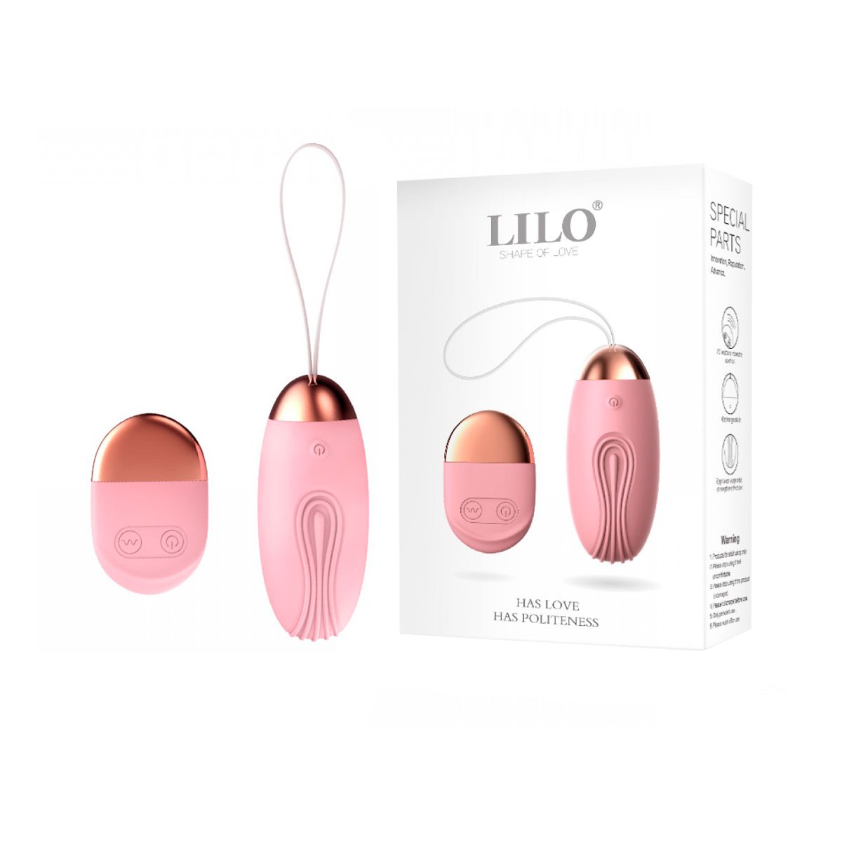 Cápsula Vibratória em Silicone, Recarregável com Controle Remoto e 10 Modos de Vibração - Lilo Shape Of Love | 7,8 x 3,4 cm | Disponível em 2 Cores - 2