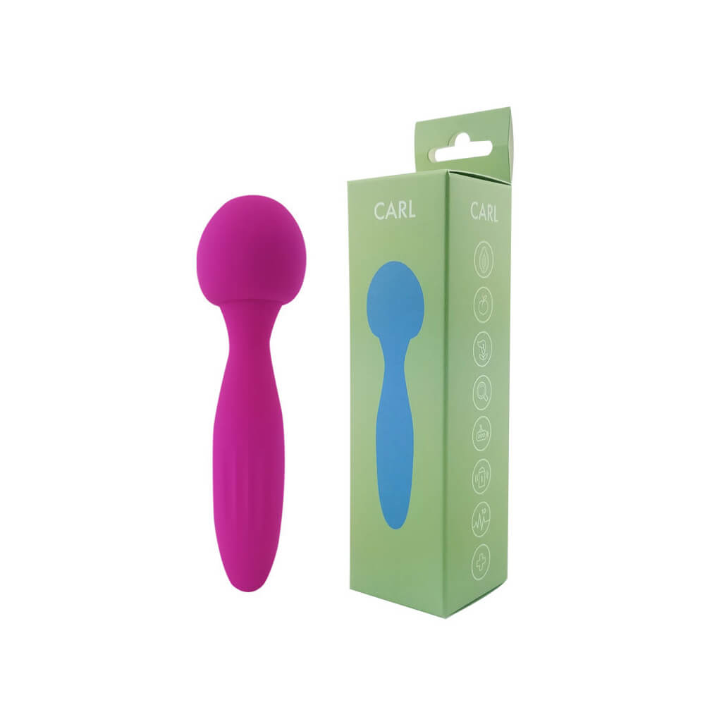 Massageador Recarregável em Soft Touch com Cabeça Flexível e 10 Modos de Vibração Aleatórias - Carl | 16 x 4,3 cm | Disponível em 3 Cores - 1