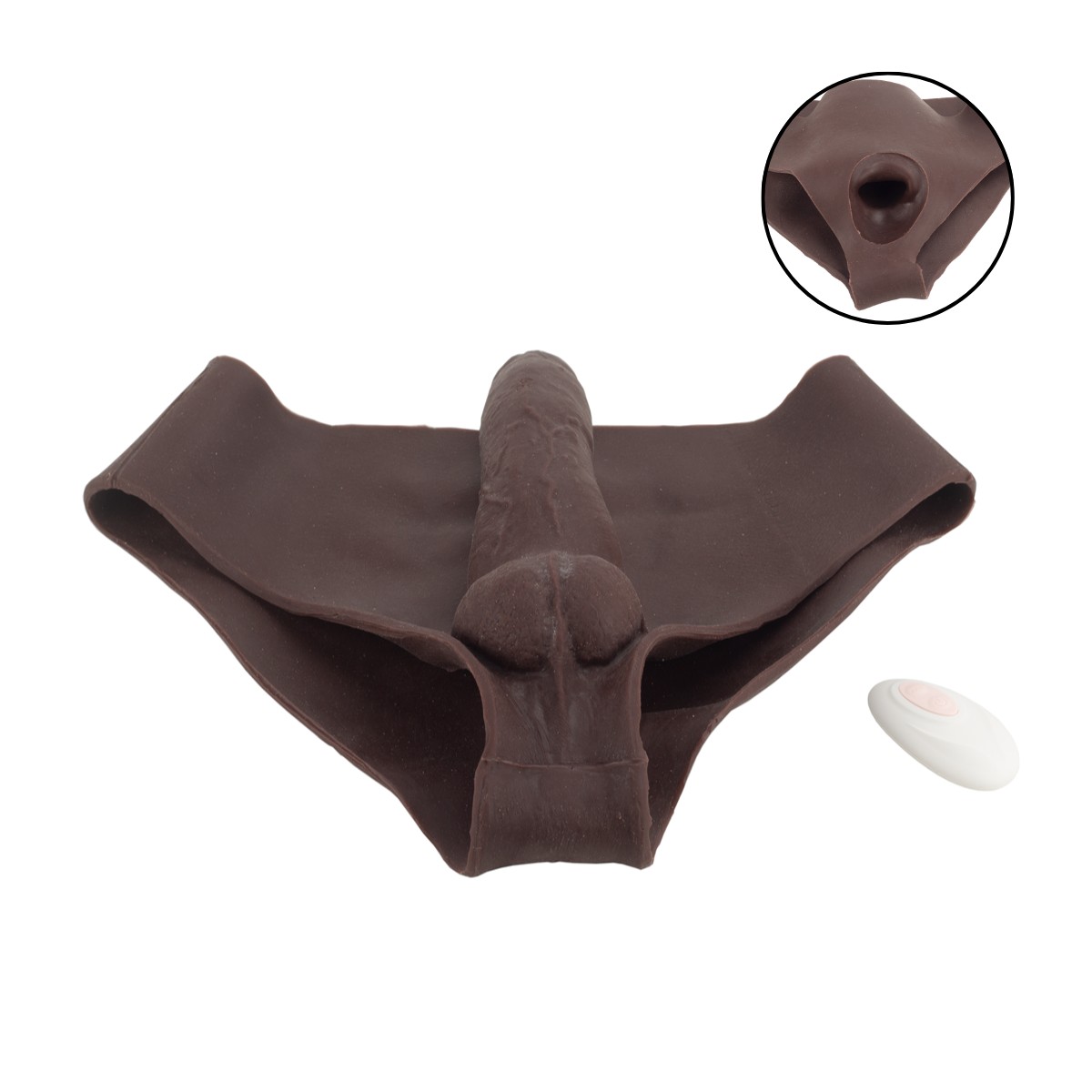 Cinta Estilo Cueca em TPE com Capa Peniana, 10 Modos de Vibrações e Recarregável - 3R | 15,5 x 4,2 cm - 1