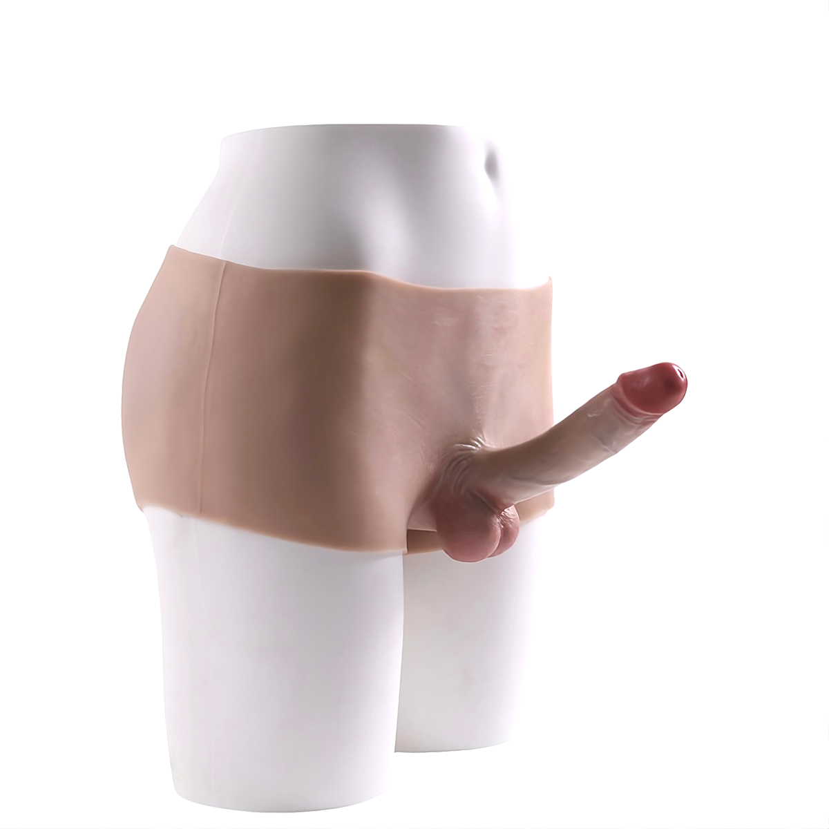 Cinta Estilo Cueca com Prótese Peniana Realista em TPE com Escroto e Veias - 3R | 16,4 x 3,8 cm - 4