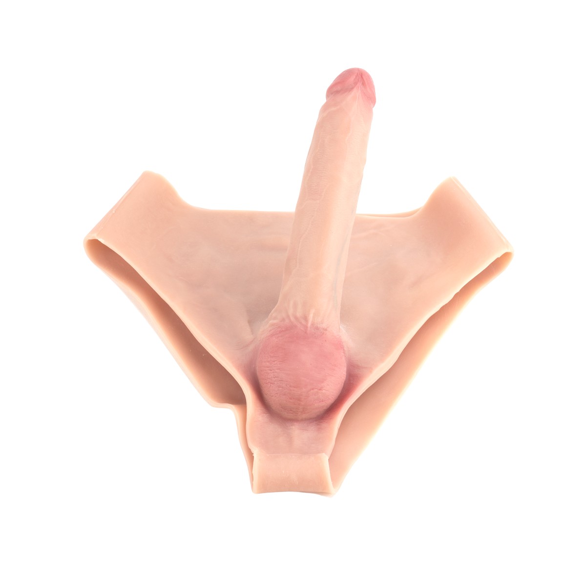 Cinta Estilo Cueca com Prótese Peniana Realista em TPE com Detalhe de Gominhos, Glande e Escroto - 3R | 17 x 4 cm - 3