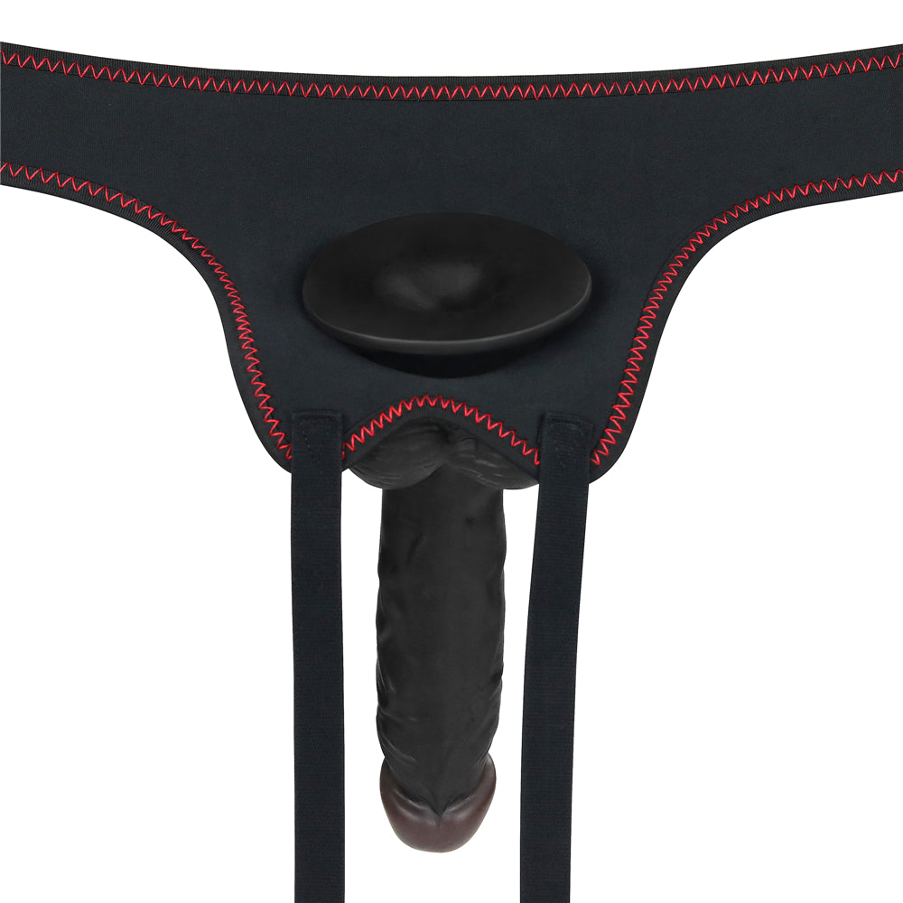 Cinta Peniana em Poliéster com Prótese Peniana Realística com Ventosa, Escroto e Glande Definida - Lovetoy Ingen Strap on Set 7.5  | 15,5 x 4 cm | Disponível em 2 Cores - 5