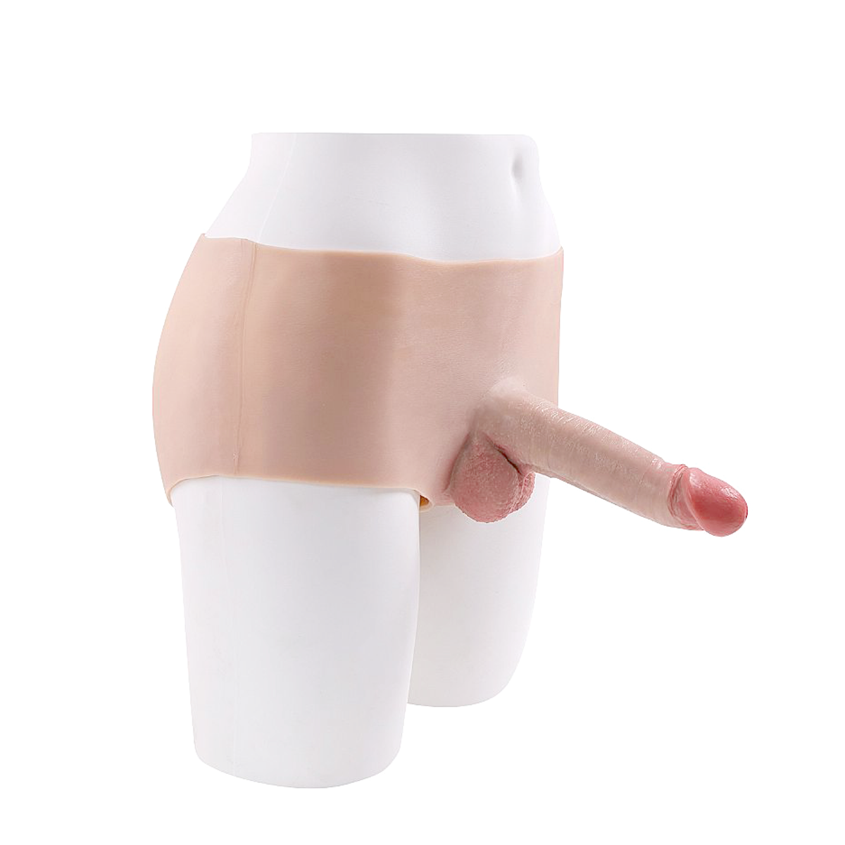 Cinta em Silicone Estilo Cueca com Prótese Peniana Realista e Escroto - SI | 16 x 4,5 cm - 4