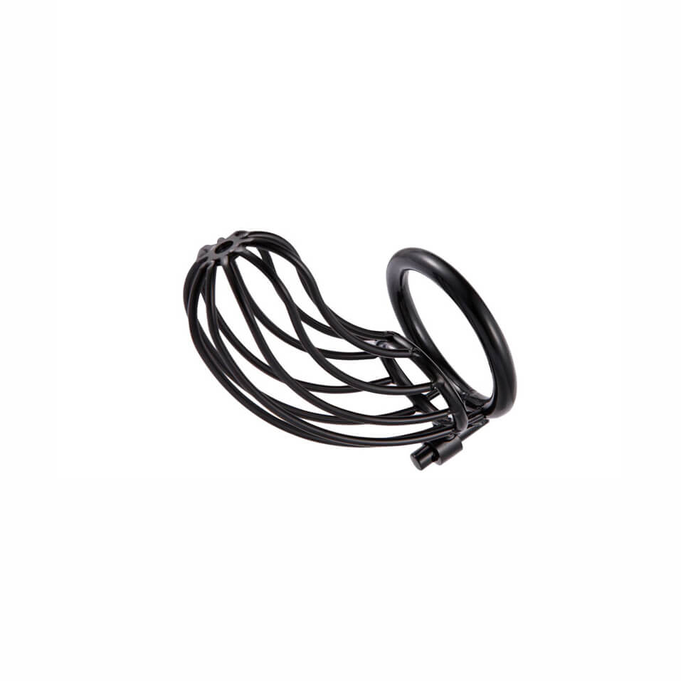 Cinto de Castidade Masculino em Aço com Anel para Escroto e Cadeado - Male Chastity Device | 11,9 x 4,4 cm | Disponível em 2 Cores - 2