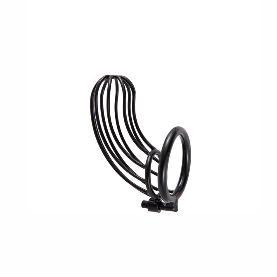 Cinto de Castidade Masculino em Aço com Anel para Escroto e Cadeado - Male Chastity Device | 11,9 x 4,4 cm | Disponível em 2 Cores - 3