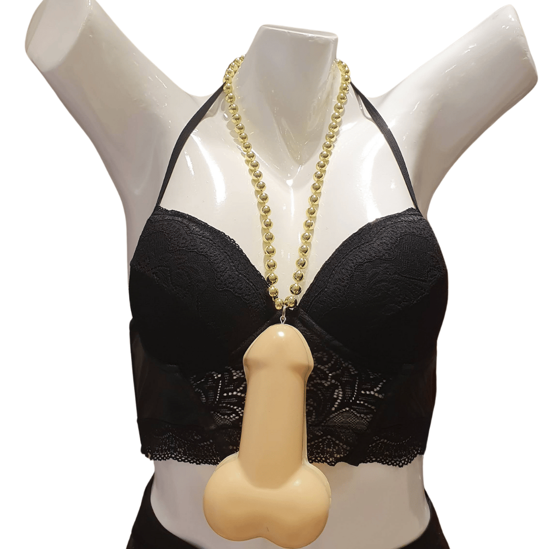 Colar de Bolinhas Douradas com Pênis - FestaChic | Disponível em 3 Cores - 3