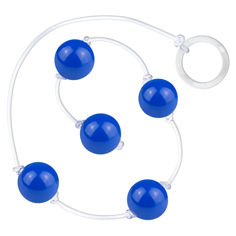 Colar Tailandês para Pompoarismo com 5 Esferas Plásticas, Cordão em Silicone e Argola Acrílica - La Pimienta | Disponível em 7 Cores - 5