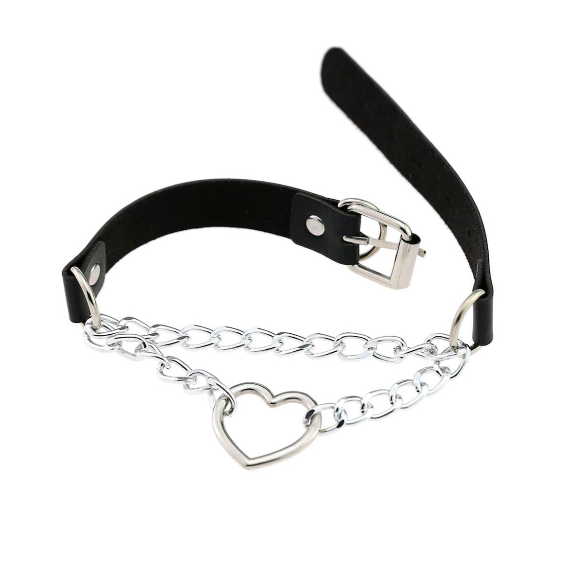 Coleira Bondage com Corrente Metálica e Pingente de Coração - YouVibe | Tamanho Único - 2