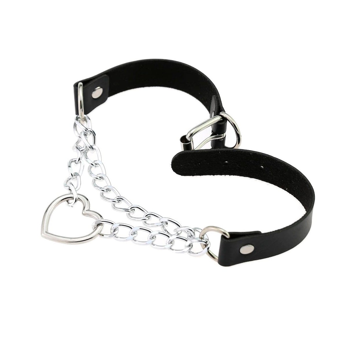 Coleira Bondage com Corrente Metálica e Pingente de Coração - YouVibe | Tamanho Único - 4