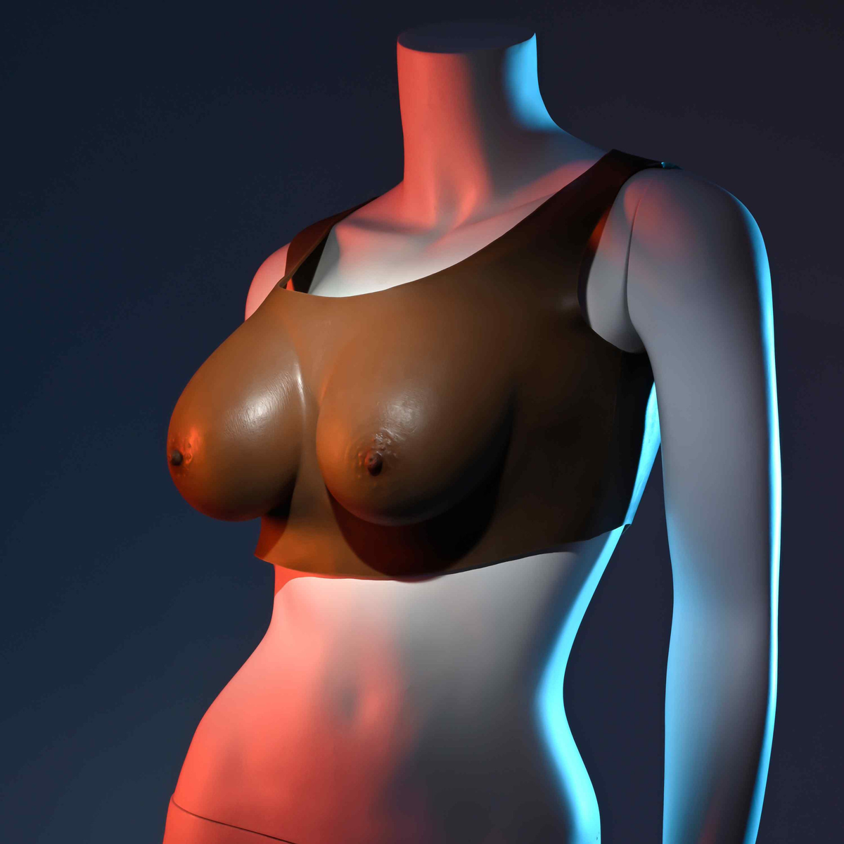 Colete de Peitoral Feminino em Silicone - Gender X Undergarments Plate C-Cup | Tamanho Único - 3