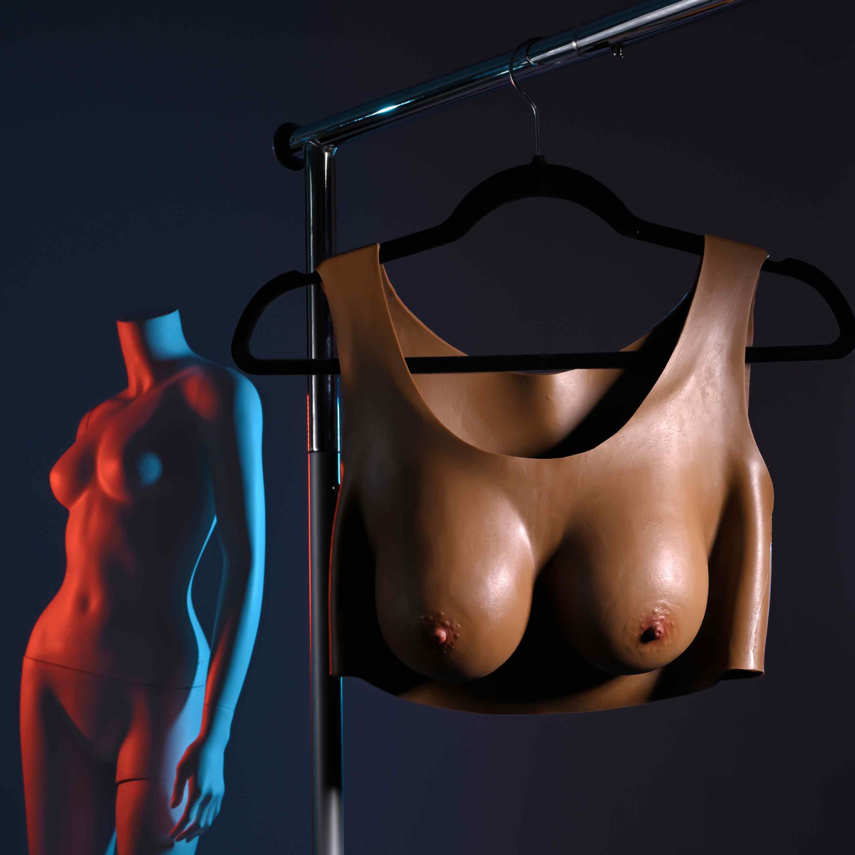 Colete de Peitoral Feminino em Silicone - Gender X Undergarments Plate C-Cup | Tamanho Único - 6