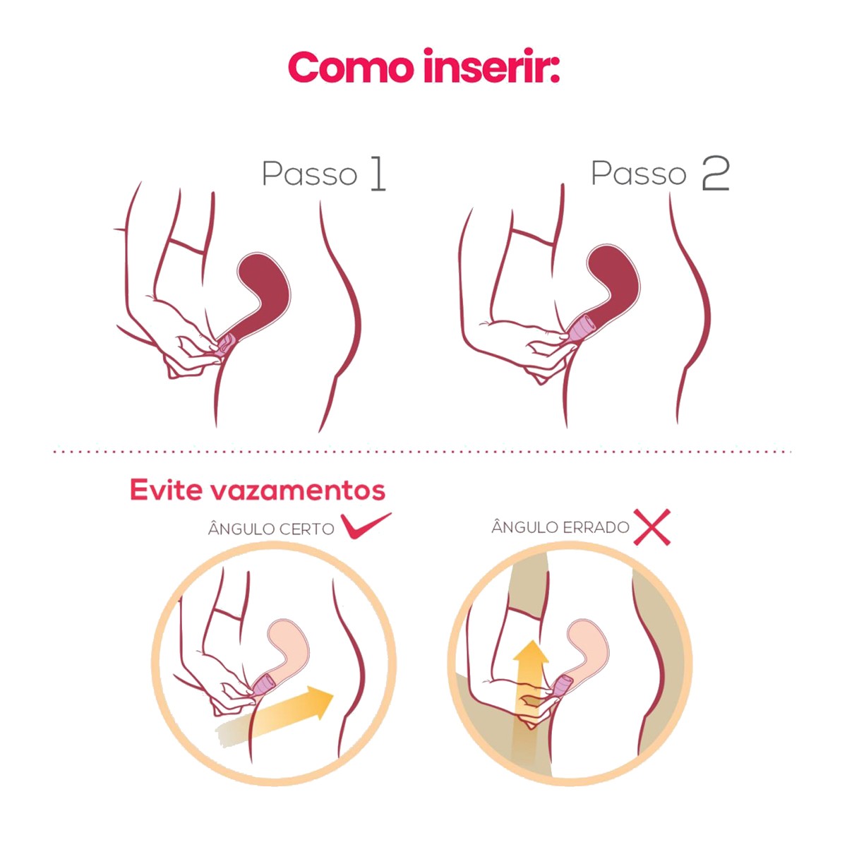 Coletor Menstrual Mini Reutilizável com 2 Unidades - Fleurity - 5,6 x 4 cm - 5
